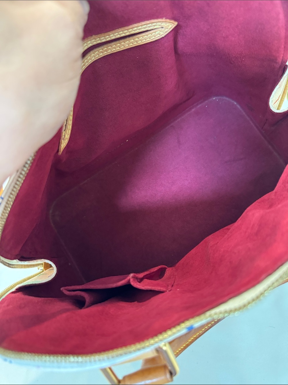 Authentic Louis Vuitton White Multicolor Monogram Alma Bag - Picture 10 of 13